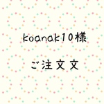 koana10様  ご注文分