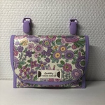 再販♡ラミネート移動ポケット♡パープルフラワー♡ドイリータグ