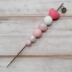 アイシングピック　Cookie scribe　ローズピンク♡ハート　※チャーム付き