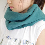 子供のふんわりスヌード | ダブルガーゼ（スモーキーターコイズ）