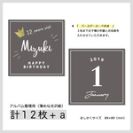 アルバム整理用モノトーンイヤーカード