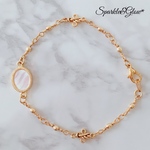 ＊シェルパーツのシンプルブレスレット＊