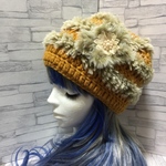 オーダー品 ★ペルシャファーの  ふわっふわニット帽  ファー マルチ 2way ブローチ付き。