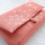 御朱印帳カバー（袋） / 正絹小紋ピンク / ２冊用