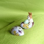 シロクマ イースター 卵形缶入り 羊毛フェルト