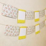 Photo Garland＊フォトガーランド＊フォトアルバム＊英字フラワー×黄ドット