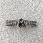 ラインストーン キラキラバレッタ クリア×グレー