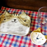 *つちはしふみこ*ねこプレート＊トラネコ