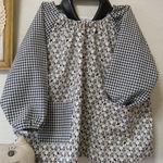 モノトーン★フレンチブルドッグのスモック■サイズ100