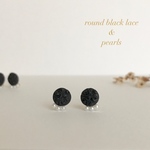 新作＊3/31まで限定価格＊lace〜black & pearls