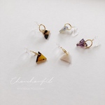 gold ring&triangle earring