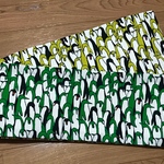 ペンギン 半幅帯(緑黄)