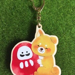 木製キーホルダー ぎゅっと柴犬