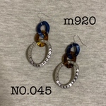 【NO.045】大ぶりメタルチェーンピアス   イヤリング