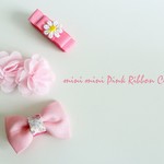 【baby】女の子に❤デザイン色々・Pinkのヘアクリップ３点セット