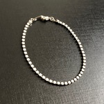＊限定 残り1点＊淡雪色１連スワロフスキー テニスブレスレット