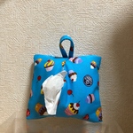 ハーフサイズのティッシュケース！カバーして持ち歩きラクラク(^^)水色