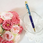 訳あり　特別価格　SALE ハーバリウム　ボールペン　color：ブルー　ink：ブラック　プチギフトなどに♡　かすみそう　カスミソウ　カスミ草　ドライフラワー　プリザーブドフラワー