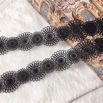 1m 超繊細 ケミカルレース ブレード 黒 BK190302 ハンドメイド 手芸 素材 材料 DIY