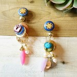 【41】レトロボタン ピアス イヤリング