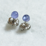 （１点もの）タンザナイトのスタッドピアス（4mm・チタンポスト）