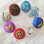 【24】 Colorful import vintage ボタン8pcs set