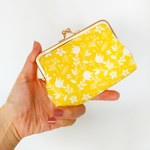 ［撥水加工］ゆったりサイズ☆親子がま口のお財布（イエローガーデン）
