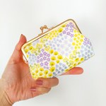 ［特集掲載］ラミネート☆お札が二つ折りで入る親子がま口のお財布（はるいろ）デコレクションズの生地使用