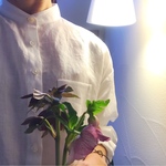 つかず離れずが心地いい　リネンシャツ  スタンドカラーver. 白、黒、リネンカラーからお選びください【受注生産】