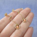 ピンク珊瑚の小さなピアス No.87