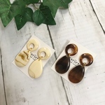 マーブルシンプルピアス マーブルイヤリング