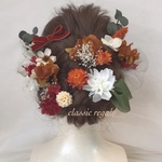wasou yellow orange tulle ヘッドドレス