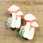 きのこの箸置き(ピンク)