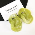 【yellow green】\BIG/ double ring pierce ／ earring