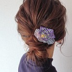 Bouguet  Embroidery  Ribbon    ヘアクリップ
