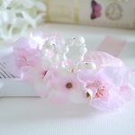 桜とティアラの花冠　うさぎ花冠 　Ｓ～Ｍサイズ　 ペット用