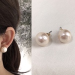 コットンパール の 一粒ピアス L
