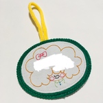 オーダー品 アフロgirl緑ver【名入れ刺繍】