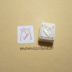 《再販》くまさん＋春ですね：消しゴムはんこ。