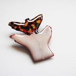 //七宝焼き//”My bird”brooch.