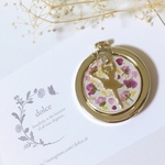 押し花とバレリーナのスマホリング