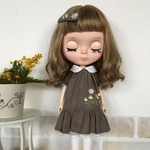 blythe   outfit カモミール刺繍ワンピース&パッチンピン