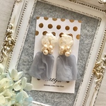 大振りスクエアパーツ✱春ピアス