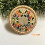 お花の刺繍ブローチ✴︎426