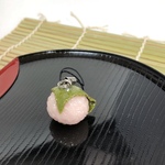 【再販３】樹脂粘土の桜餅ストラップ