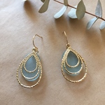 シーグラス雫ピアス