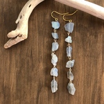 【SALE】colorful season（ラブラドライトのロングピアス）