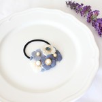6月21日20時販売開始★紫陽花のヘアゴム(ブルー）