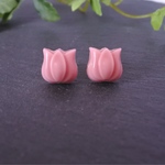 再販！【16KGP】ヴィンテージ   チューリップ カボション ピアス【チェコガラス】