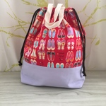 【SALE‼︎】パンプスデザイン♪大きめ巾着♪体操着・お着替え入れ☆
